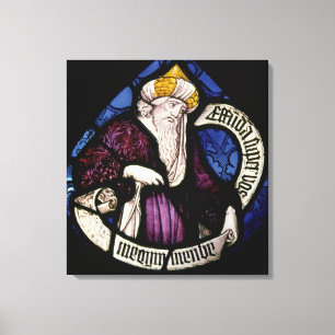 52: Roundel des Prophets Ezekiel, 15. Jahrhundert Leinwanddruck