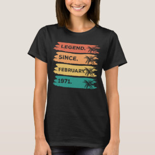 52. Vintager Geburtstag seit Februar 1971 T-Shirt
