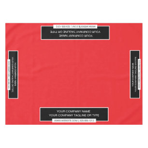 52"X70" Messetischdecke Logo Rot Schwarz Weiß Tischdecke