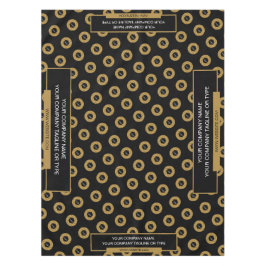 52"X70"-Tischtennislogos Gold und Schwarz Tischdecke