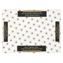 52"X70" Tischtennisloth-Logo Gold Weiß