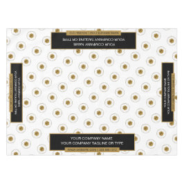 52"X70" Tischtennisloth-Logo Gold Weiß Tischdecke