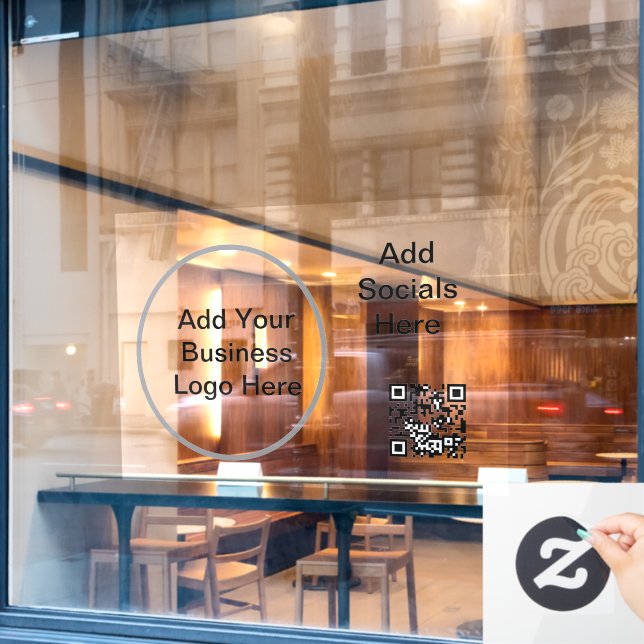 52" x 37,56" Firmenlogos-Fenster Fensteraufkleber (Café-Fenster)