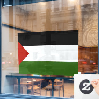 52" x 37.56" Palestine Flag Window Cling Fensteraufkleber
