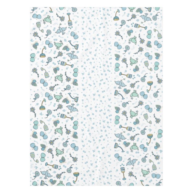 52 x 70" Pessach Whimsical Seder Tablette Tischdecke (Vorderseite)