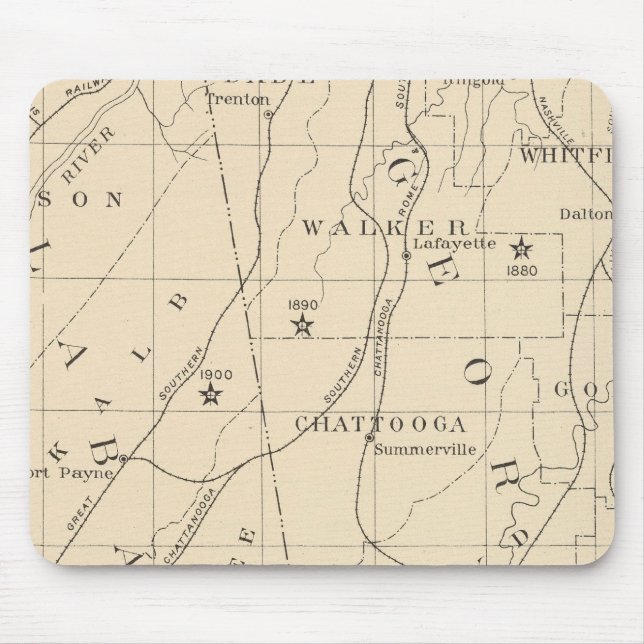 52 Zentrum Neger Bevölkerung 1880-1900 Mousepad (Vorne)