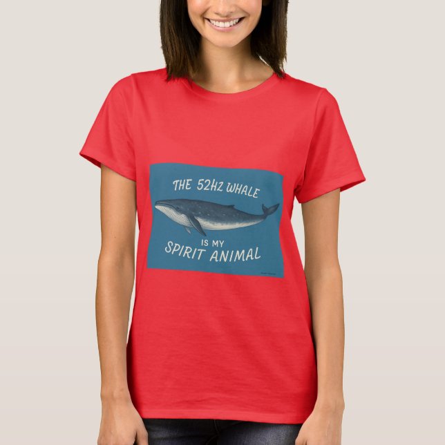 52HZ Whale ist mein Geist Tier T-Shirt (Vorderseite)