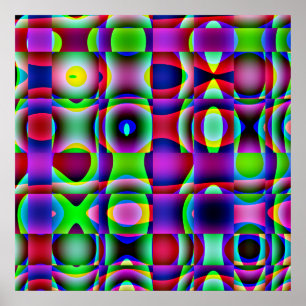 52x52 oder Kleineres Poster Psychedelic Square Mus