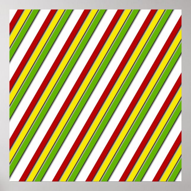 52x52 oder kleineres Poster, Rasta Streifen, Diago Poster (Vorne)