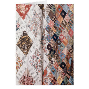 53: Detail einer Patchworksteppdecke hergestellt