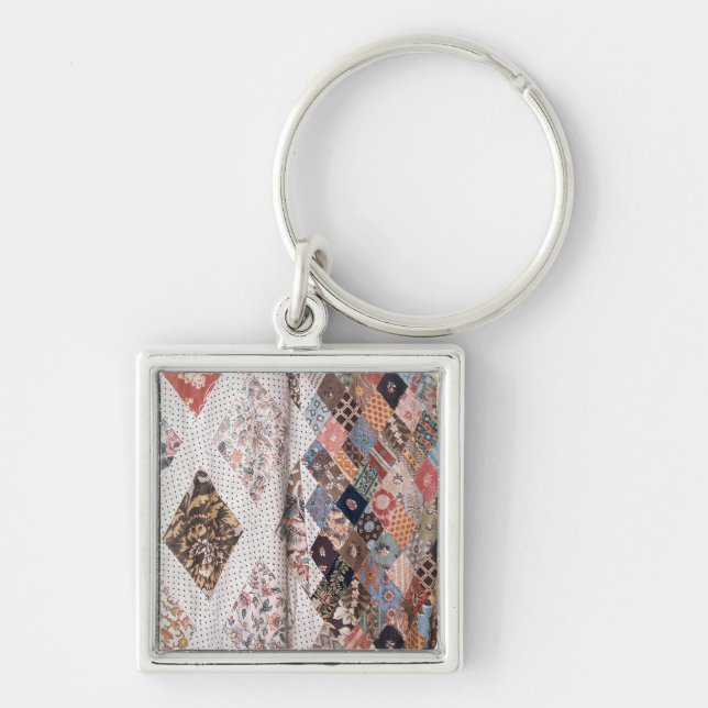 53: Detail einer Patchworksteppdecke hergestellt Schlüsselanhänger (Vorne)