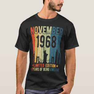 53. Geburtstag 53 Jahre Alt Vintage November 1968 T-Shirt