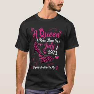 53. Geburtstag High Heel eine Königin wurde Gebore T-Shirt