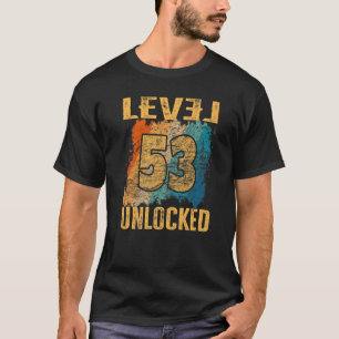 53. Geburtstag Level freigeschaltet Vintage Retro T-Shirt