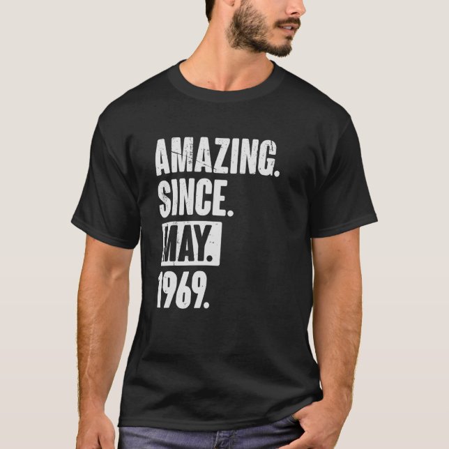 53. Geburtstag Phantastisch seit Mai 1969 T-Shirt (Vorderseite)