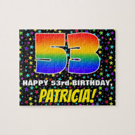 53. Geburtstag — Spaß, farbenfrohe Sternenfeldeben Puzzle