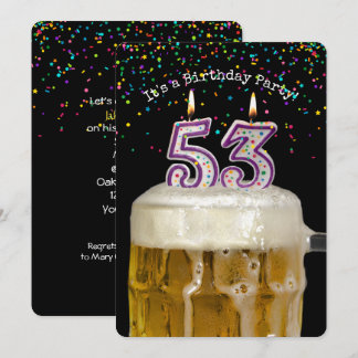53. Geburtstags-Bier-Party Einladung