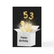 53. Geburtstagsballons in weißer Box