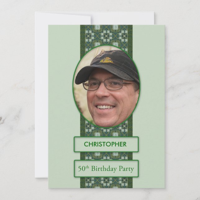 53. Geburtstagsparty Einladung ein Bild hinzufügen (Vorderseite)