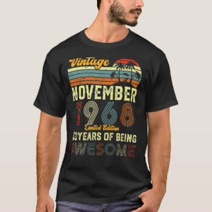 53 Jahre alt 53. Geburtstag Vintage November 1968 T-Shirt