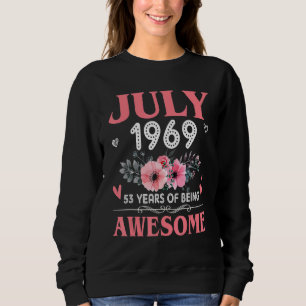 53 Jahre alt Geboren im Juli 1969 53. Geburtstagsf Sweatshirt