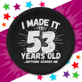 53 Jahre alt Sarcastic Meme Funny 53. Geburtstag Pappteller
