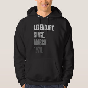 53 Jahre alt Vintag 1970 Geburtstag März 53. Deko Hoodie
