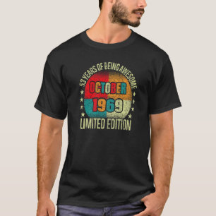 53 Jahre alte Vintage-Geburtstagsfeier Oktober 196 T-Shirt