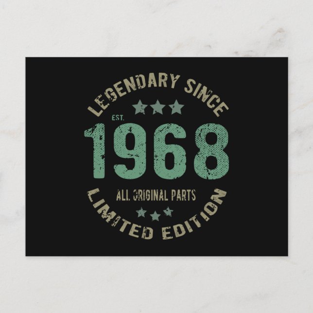 53 Jahre alter Tag Legend 53. Geburtstag Postkarte (Vorderseite)