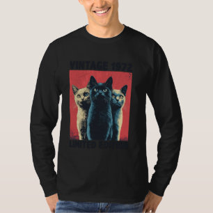 53 Jahre altes Geschenk Vintag 1972 Katze über 53. T-Shirt