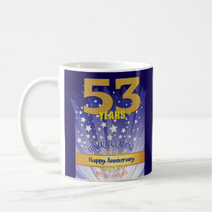53 Jahre CUSTOM Recovery-Jubiläum Fettgedruckte Zi Kaffeetasse