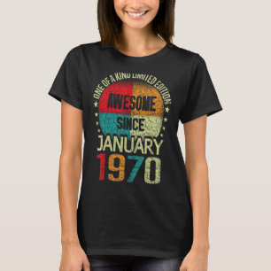 53 Jahre großartig seit Januar 1970 Vintage 53. Bi T-Shirt