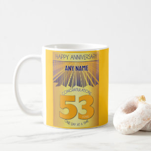 53 Jahre Nüchternheitsjubiläum Golden Ray 12-Sch Kaffeetasse