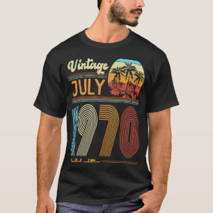 53 Jahre Vintager Geburtstag Juli 1970 Frauen Männ T-Shirt