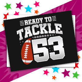 53-jähriges Tackle Football Party 53. Geburtstag Postkarte