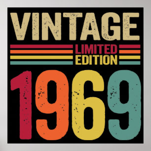 53 Years Old Gifts Vintage 1969 53th Birthday gift Poster