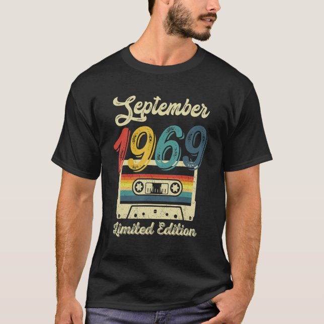 53rd Birthday Retro September 1969 Kassette 53 Yrs T-Shirt (Vorderseite)