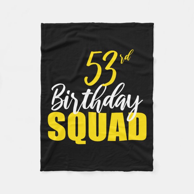 53rd Happy Birthday Squad Party Bday Family Group  Fleecedecke (Vorderseite)
