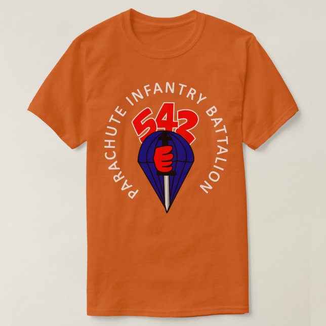 542. Fallschirm-Infanterie-Bataillon mit Hintergru T-Shirt (Design vorne)