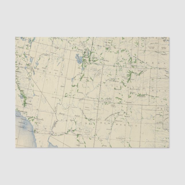 54 Bereiche bewässerten 1889 Seidenpapier (Vorderseite)