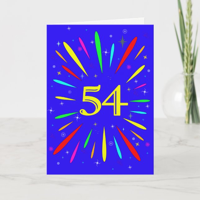 54. Birthday Explosion Card Karte (Vorderseite)