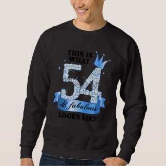 54 & Fabulous I Blue White Party Group Candid Phot Sweatshirt