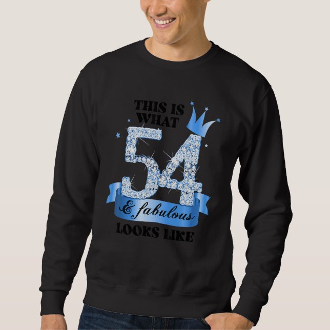 54 & Fabulous I Blue White Party Group Candid Phot Sweatshirt (Vorderseite)