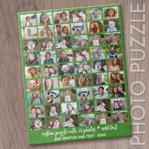 54 Foto-Collage-Raster - Benutzerdefinierter Text Puzzle