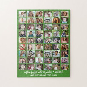 54 Foto-Collage-Raster - Benutzerdefinierter Text Puzzle