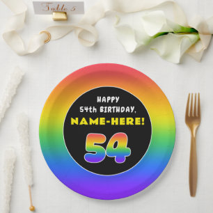 54. Geburtstag: Farbiger Regenbogen # 54, Benutzer Pappteller