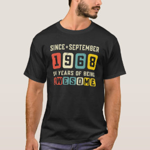 54. Geburtstag Phantastisch Seit September 1968 Vi T-Shirt