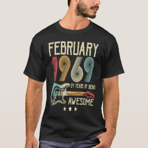 54. Geburtstag Retro Guitar Februar 1969 54 Jahre T-Shirt