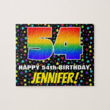 54. Geburtstag — Spaß, farbenfrohe Sternenweltenmu