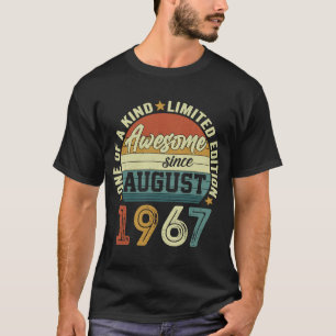 54. Geburtstag Vintag Phantastisch seit August 196 T-Shirt